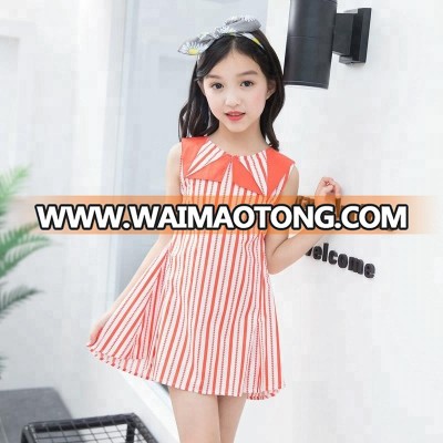 YDA3759summer girl dress doll collar A-line cotton girl dress